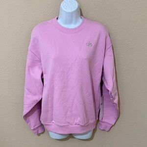 ALO Yoga 🩷 Accolade Crew Neck Pullover Candy Heart Pink XS NWT